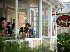 People eating brunch at Lucile's in Boulder People eating brunch at Lucile's in Boulder