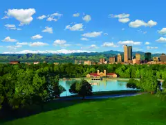 skyline of the mile high city from city park photo