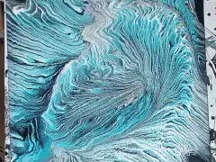 fluid mastery: acrylic paint pouring photo