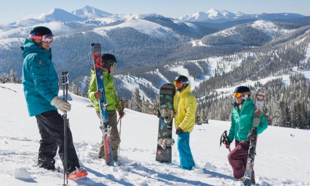 Monarch Mountain skiers and snowboarders