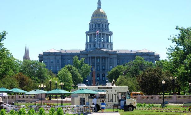 Denver Biscuit Bus in Denver's Civic Center Park