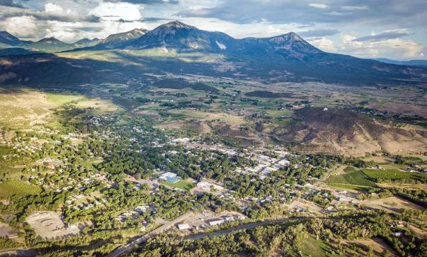 Aerial photo of Paonia