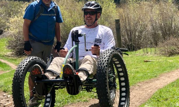 Hand cycling with Telluride Adaptive Sports Program