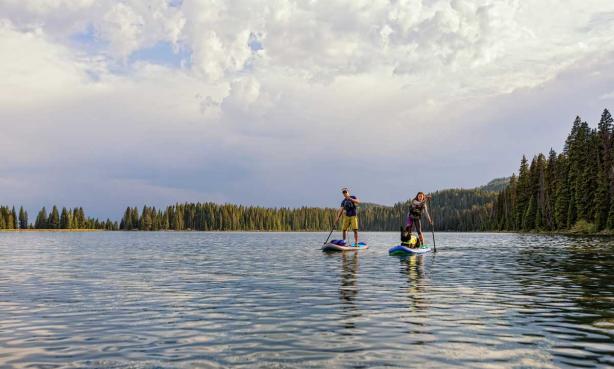 Stand-up paddleboarding on one of Grand Mesa's many lakes