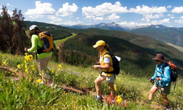 Hiking in Colorado's backcountry in summer