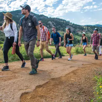 guided hiking tour in boulder, colorado photo