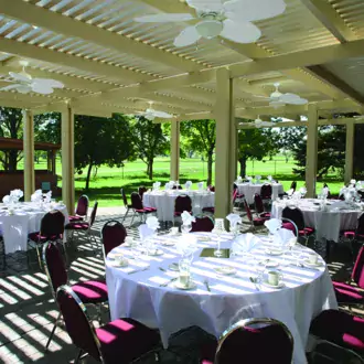 out outdoor space lends itself to special lunches, receptions and other outdoor events photo