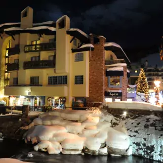 located on the banks of gore creek in the heart of vail village photo