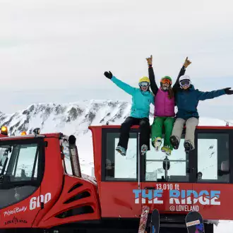 free snowcat skiing along the continental divide! photo