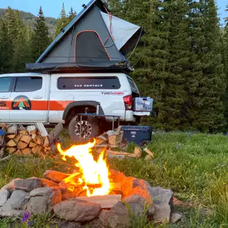 fireside camping photo