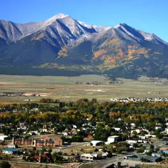 view of buena vista from the midland trail photo