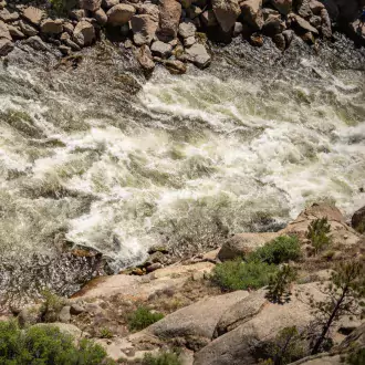 zoom flume rapid in browns canyon national monument near buena vista, colorado. photo