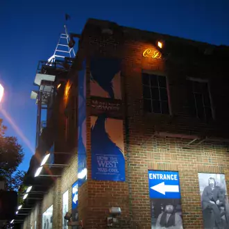 museum of the west at night. photo