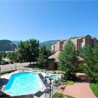 pool, hot tub and beaver creek view photo