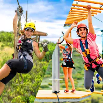 the edge (formerly castle rock adventure park) is an outdoor adventure center near denver, featuring a zipline tour, epic sky trek, and more. photo