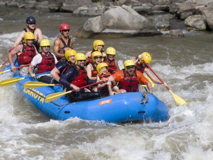 Colorado rating trip in Glenwood Canyon - near Glenwood Springs, CO