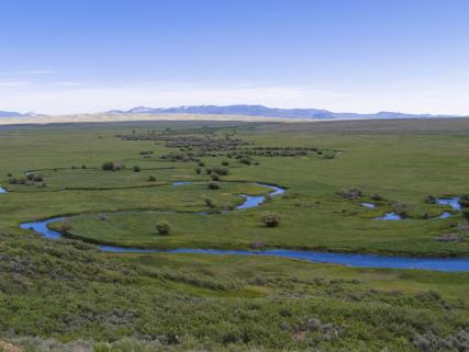 The Illinois River in the Arapahoe National Wildlife Refuge near Walden, Colorado