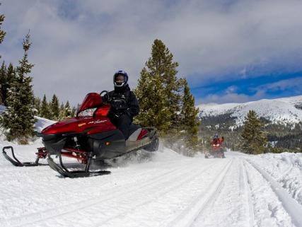 Snowmobilers take to the trails - near Vail, CO