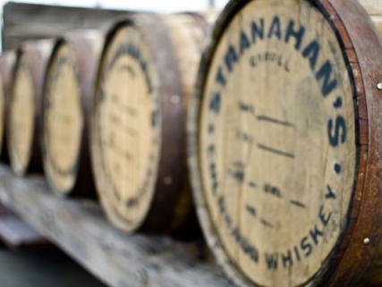 Whiskey barrels at Stranahan's Colorado Whiskey in Denver