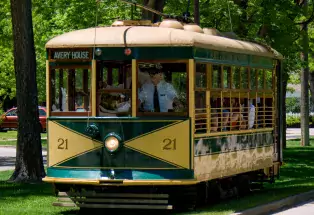 Old trolley in Fort Collins