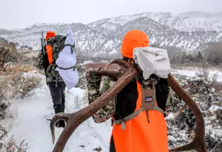 Hunters on a guided expedition