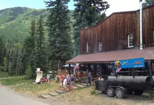 Chow down on some barbecue at this joint in Marble