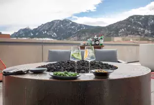 Rooftop mountain views from Corrida