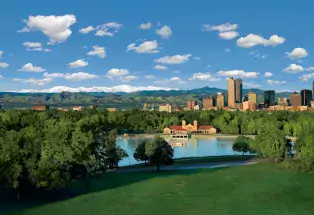 Denver's skyline, as seen from City Park