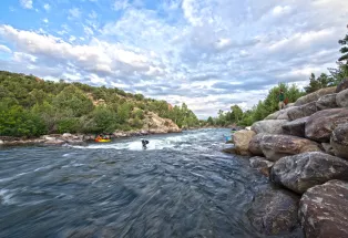 River surfing on the Arkansas