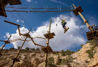 Aerial park bridges, ladders and platforms in Salida
