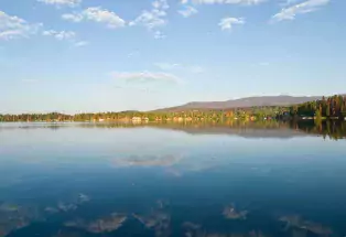 The calm waters of Grand Lake