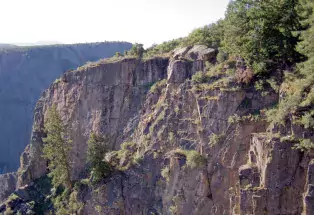 A rock face in Black Canyon of the Gunnison National Park