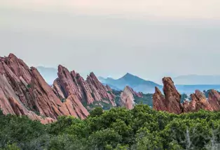 Red slabs of rock in Roxborough State Park