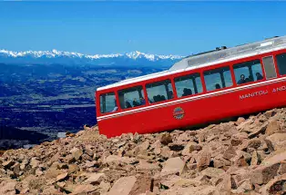 Pikes Peak Train at the summit