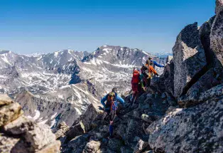 The icy summit of a Sawatch Range fourteener