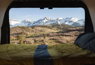 Snowcapped peaks of the Dallas Divide near Ridgway, Colorado