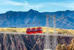 Aerial gondolas at Royal Gorge Bridge and Park