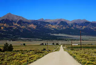 Mountain views in Westcliffe, Colorado