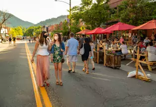 Downtown Boulder has expanded on-street dining.