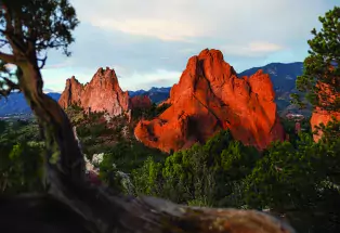 rock pillars at the garden of the gods