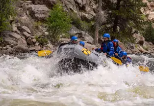 Smiles and splashes on the river