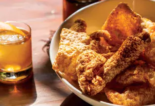 Ancho-Dusted Pork Rinds at El Moro Spirits & Tavern in Durango