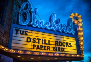 Bluebird Theater in Congress Park