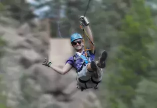 Zipling in Idaho Springs