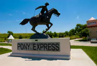 Pony Express Monument in Julesburg