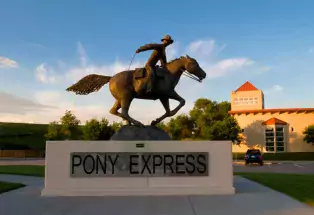 Pony Express Monument in Julesburg