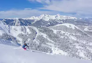 Advanced skiers can enjoy lift-served backcountry terrain