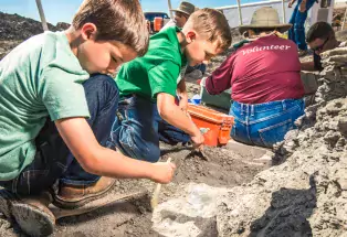 Excavations at the Dinosaur Journey museum in Fruita