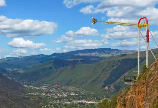 The Giant Canyon Swing over the Roaring Fork Valley
