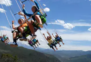 Soaring over the Colorado River on the Glenwood Canyon Flyer